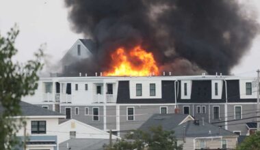 Numerous towns respond to large fire in Salisbury, Mass.