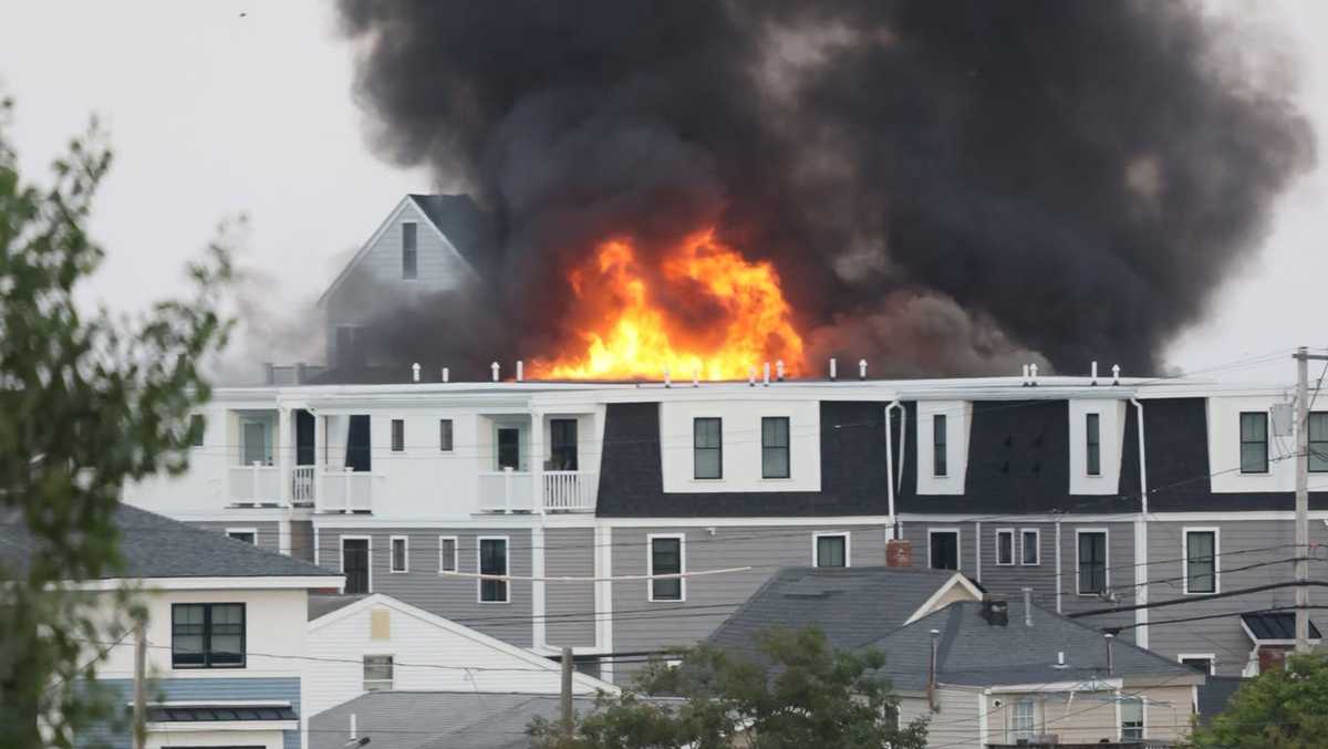 Numerous towns respond to large fire in Salisbury, Mass.