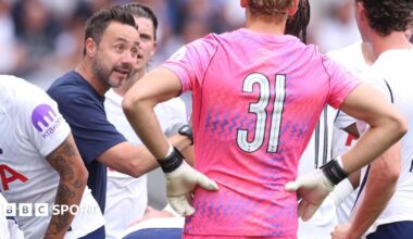 Roberto de Zerbi delivers a team talk