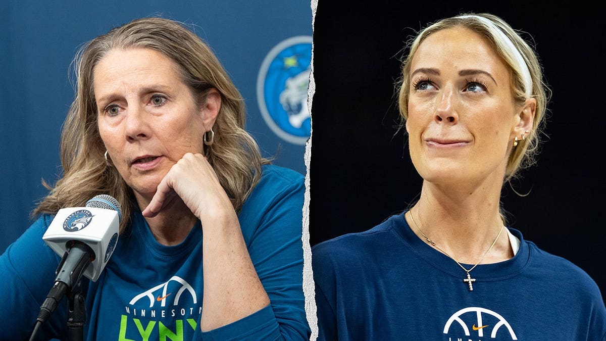 Minnesota Lynx coach Cheryl Reeve and Indiana Fever star Sophie Cunningham.