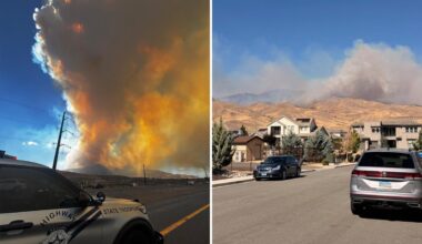Evacuation warnings issued in California due to Hawk Fire