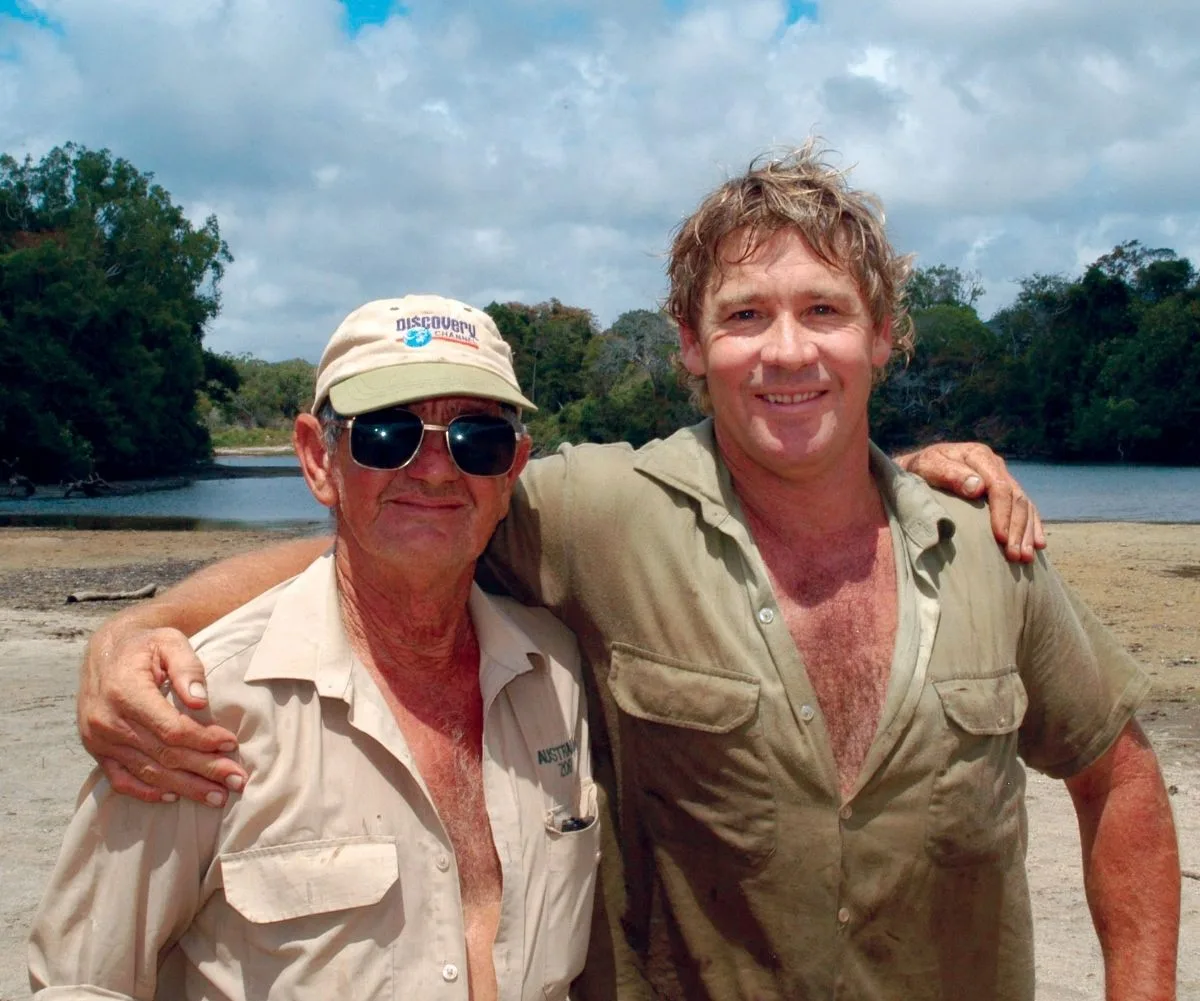 Steve Irwin and his dad Bob Irwin 