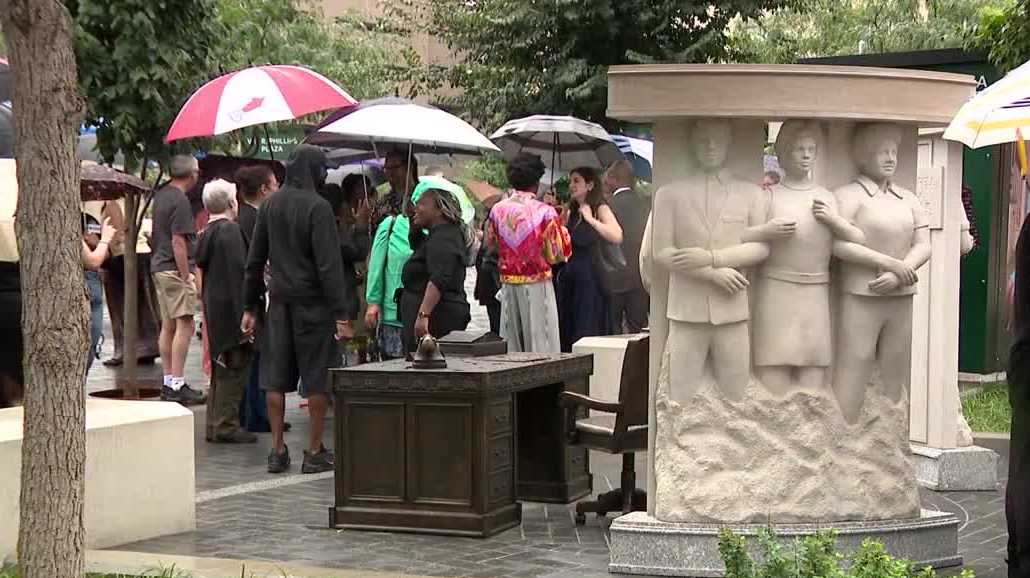 Artist unveils Vel R. Phillips memorial in downtown Milwaukee