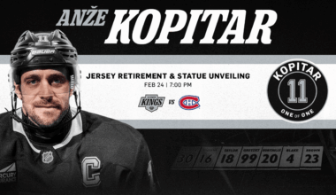 LA Kings to Retire Anze Kopitar’s No. 11 and Unveil Bronze Statue