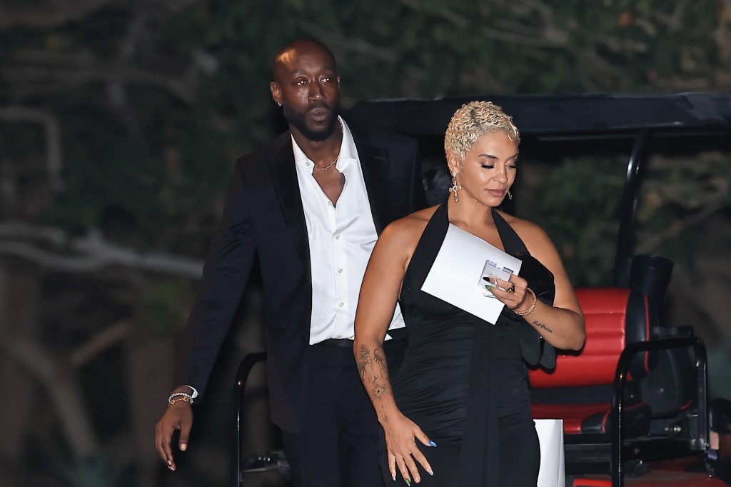 Freddie Gibbs attends as Jordyn Woods and Karl-Anthony Towns tie the knot during an intimate, star-studded wedding ceremony in Malibu, California. 