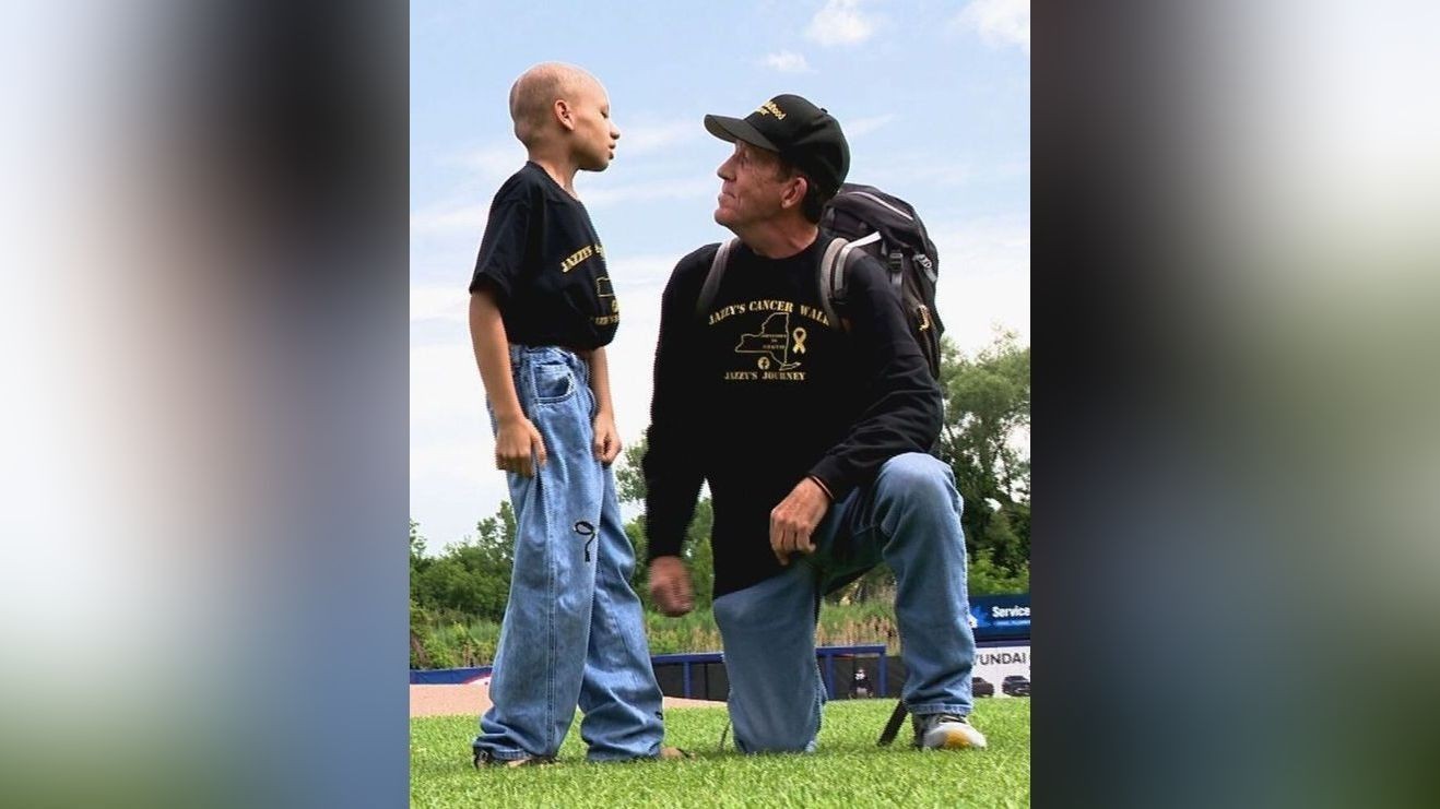 Jim Hickey continues 100-mile walk to support 9-year-old cancer patient Jazalyn Moses