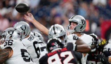 Fernando Mendoza throws pick-six in second NFL game as Raiders rookie faces growing pains