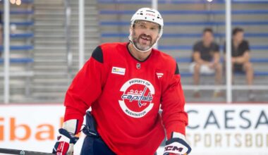 Alex Ovechkin tells story of why he once taped a toilet plunger to his stick at Capitals practice