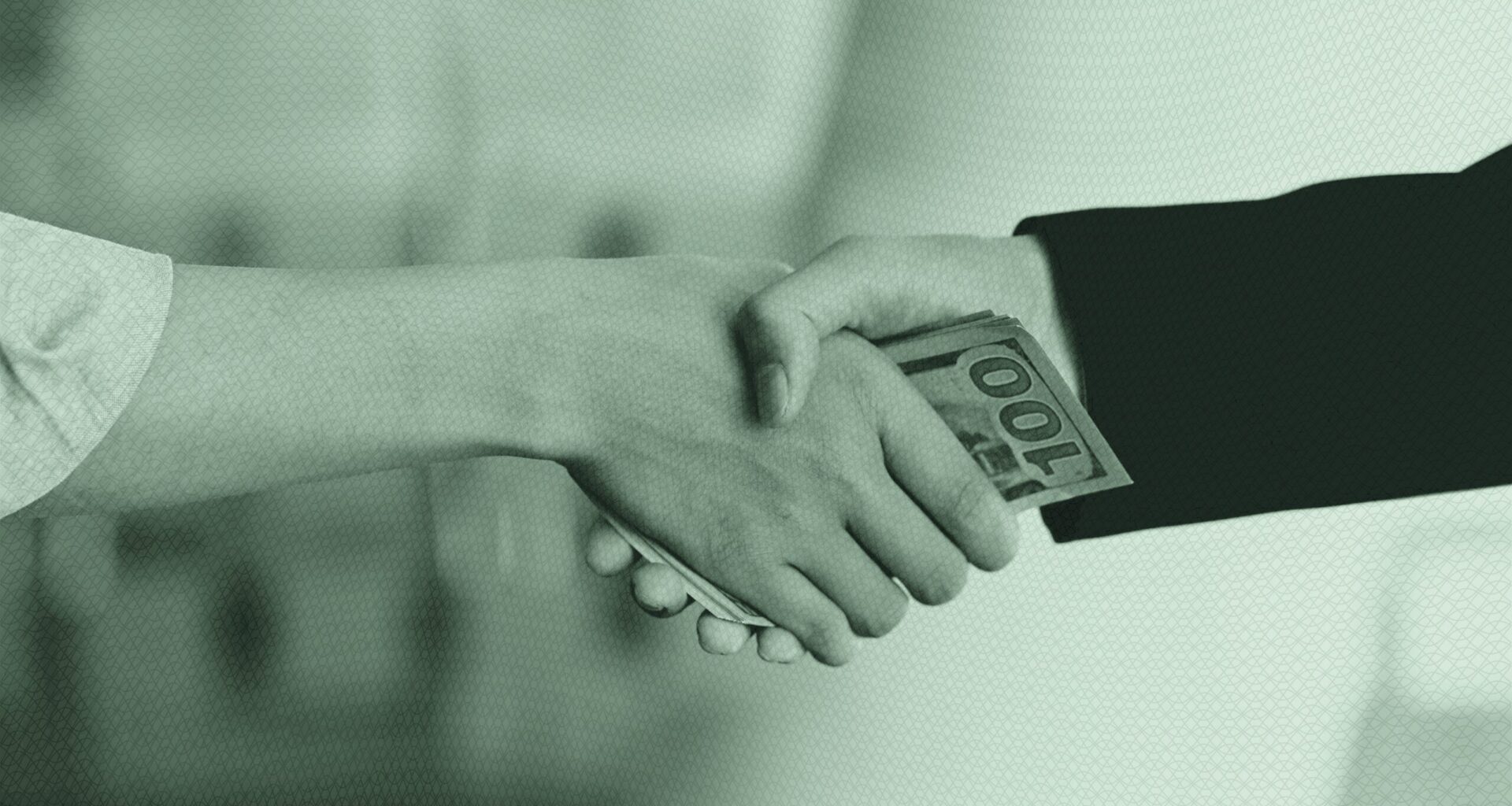Hands exchanging money.