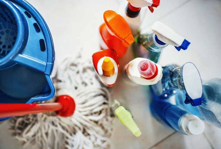 Disinfectants have their place. Use when there's a contagious illness in the house and after food preparation.