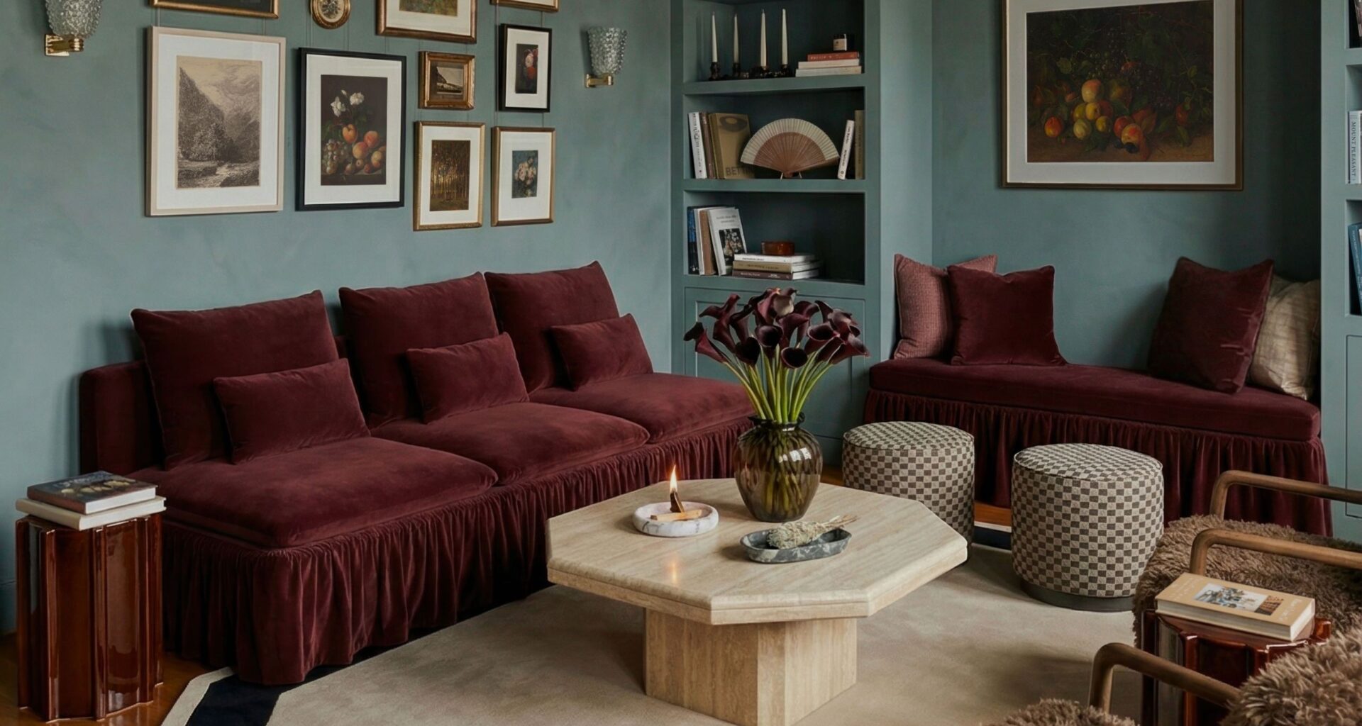 Burgundy and Light Blue Is the Hottest Color Combination