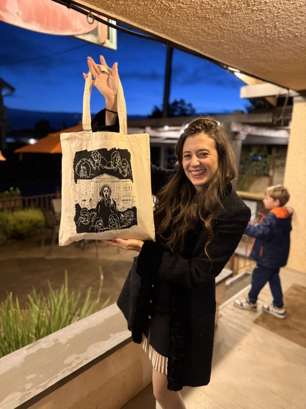 A 3rd Edition Scream Tote by Sonoma native and now New Yorker cartoonist Hilary Campbell is still available for purchase. (Courtesy of the Sonoma Community Center)