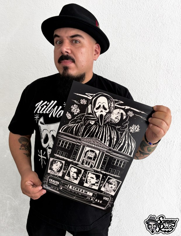A 2nd Edition Scream Tote Design by Los Angeles-based horror artist, Sammy Ruiz, is still available for purchase. (Courtesy of Sammy Ruiz)