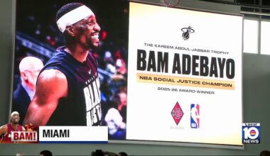 Bam Adebayo receives NBA social justice honor during annual youth camp