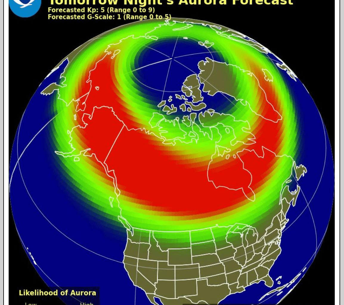 Map shows where Northern Lights could dazzle skies after solar flare