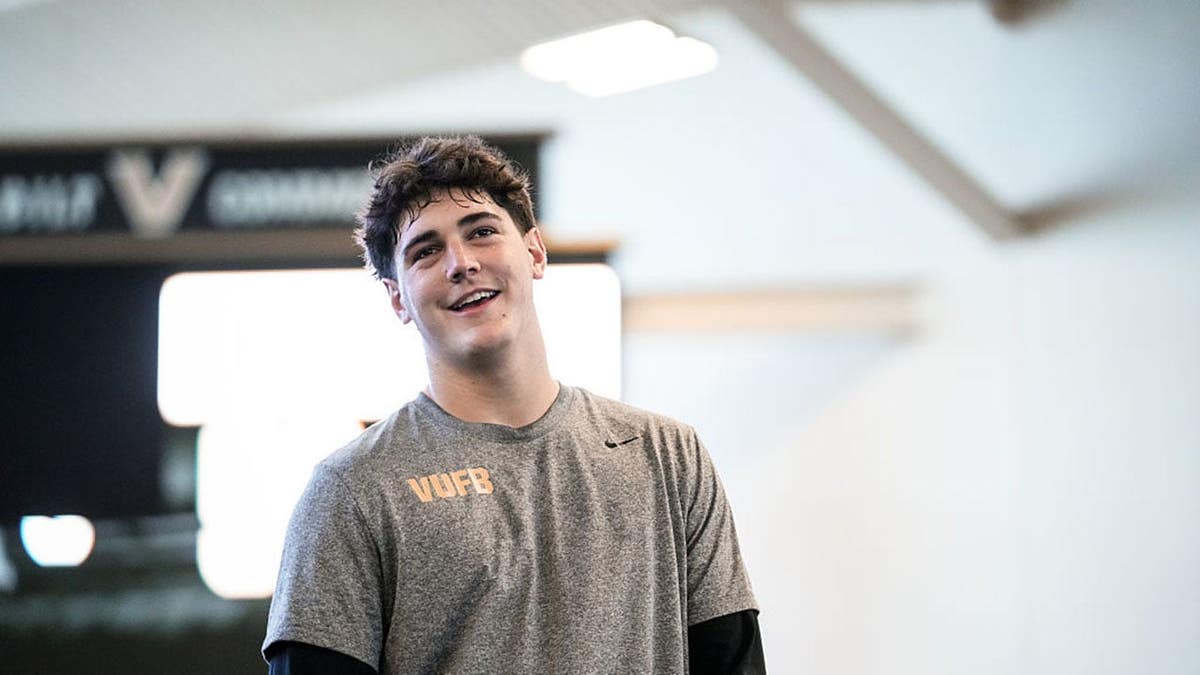 Jared Curtis smiles during a winter workout at the Vanderbilt Recreation & Wellness Center.