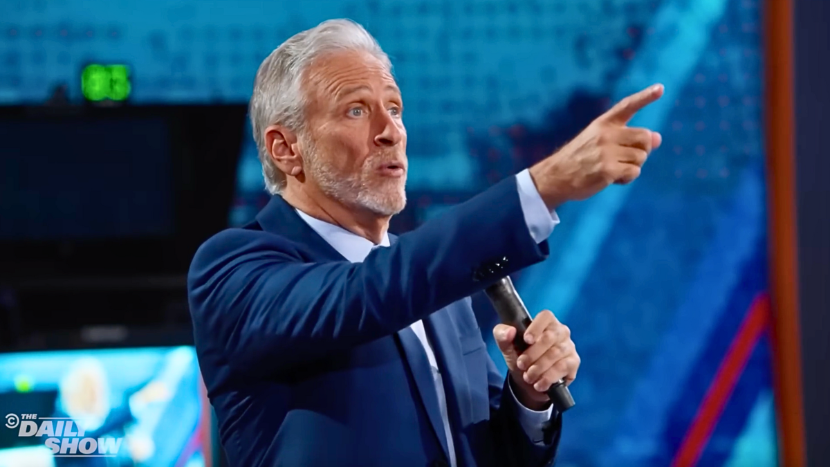 Jon Stewart pointing finger