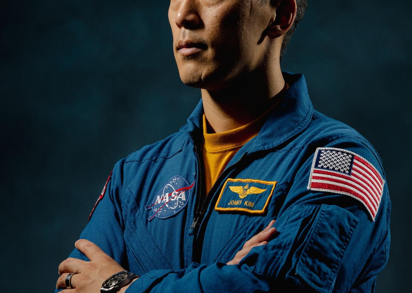 NASA astronaut Jonny Kim poses for a portrait at NASA’s Johnson Space Center in Houston, Texas.