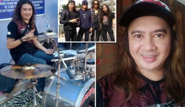 Malaysian rock drummer Raja Talib dies onstage mid-performance after collapsing over his drum kit