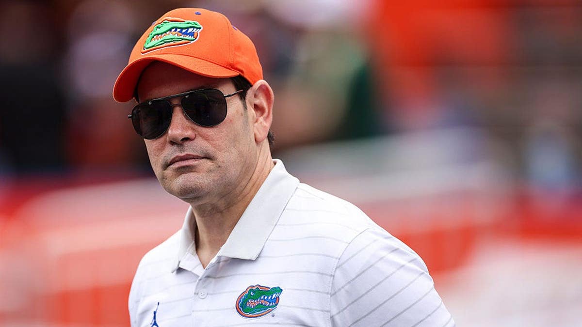 Marco Rubio looks on before a Florida Gators game at Ben Hill Griffin Stadium.