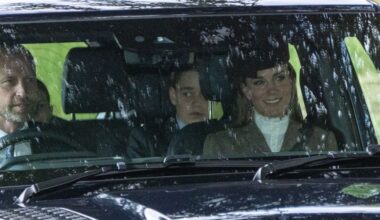 Catherine and William take George, Charlotte and Louis to church with King and Queen at Balmoral