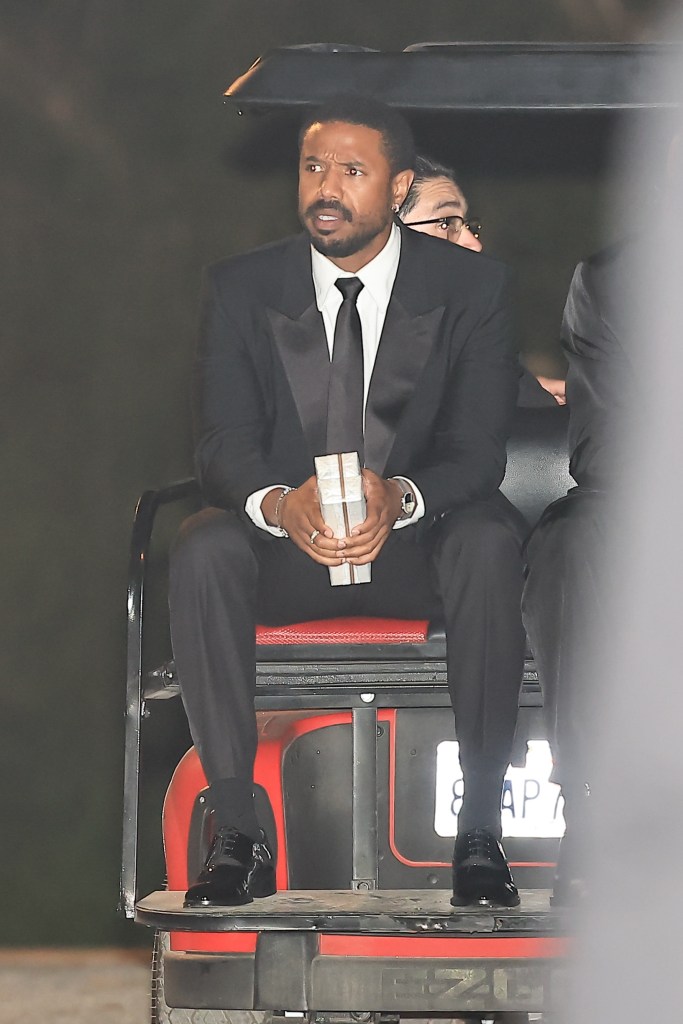 Michael B. Jordan attends as Jordyn Woods and Karl-Anthony Towns tie the knot during an intimate, star-studded wedding ceremony in Malibu, California. 