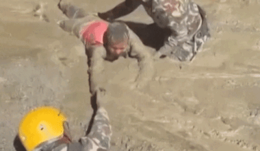 Nepal mudslide rescue video shows workers pulling people from tunnel