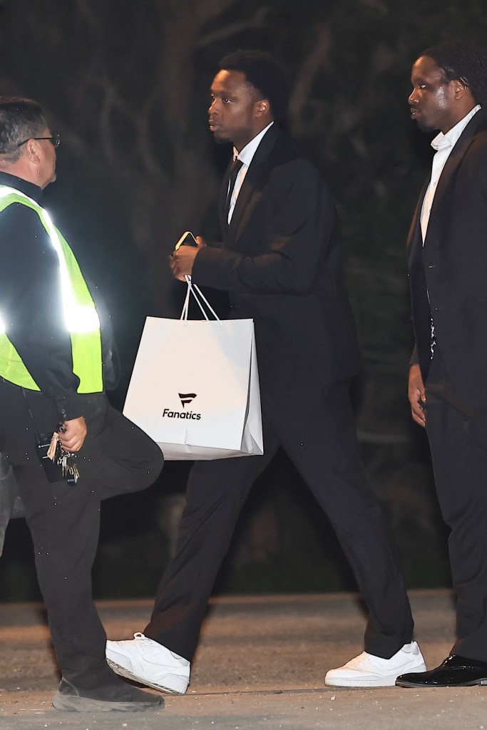 OG Anunoby attends as Jordyn Woods and Karl-Anthony Towns tie the knot during an intimate, star-studded wedding ceremony in Malibu, California. 