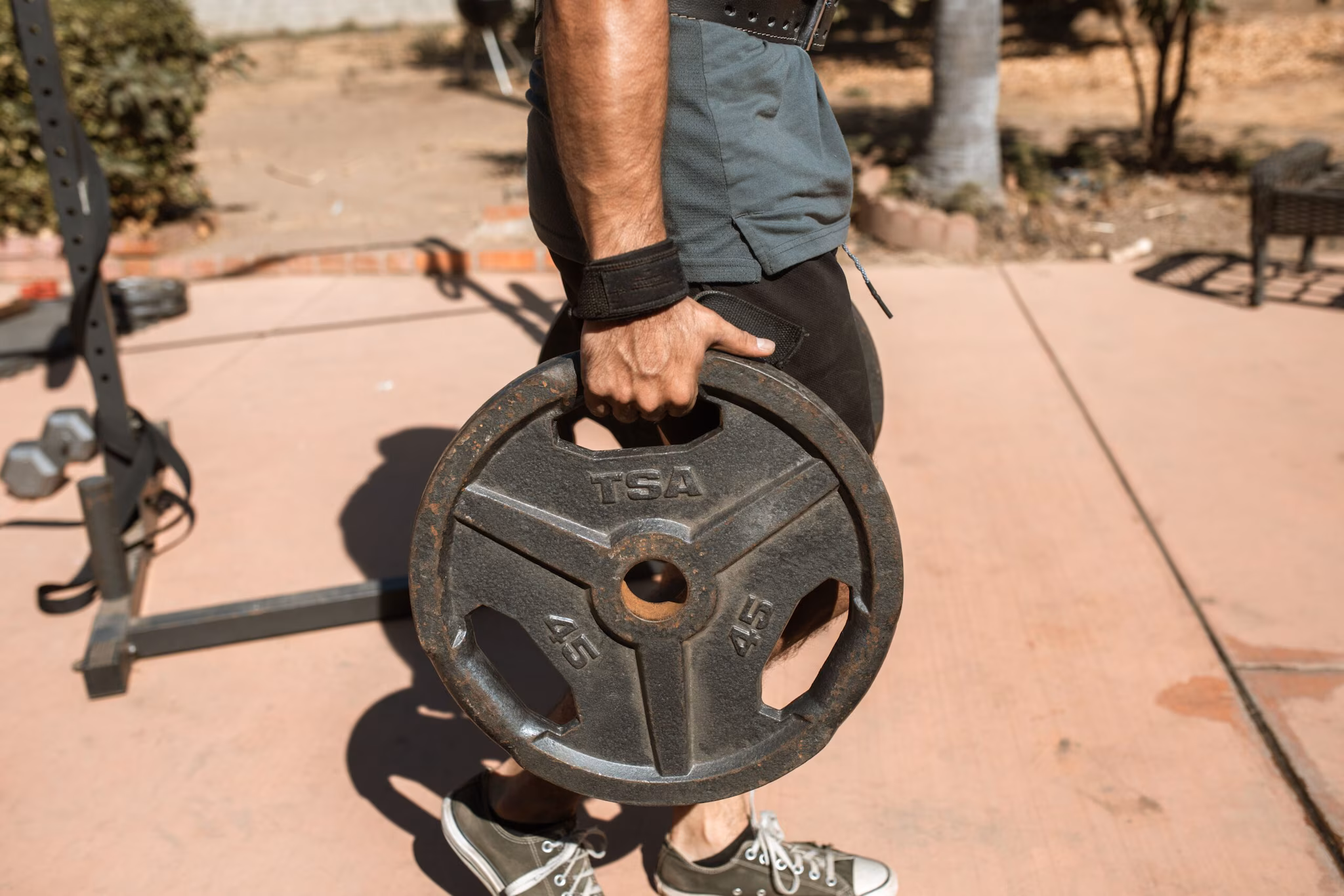 5. Farmer’s carryFor this functional strength exercise, Rakul walks while holding weights by her sides. Farmer’s carries work the grip, shoulders, arms, core, and legs, while also challenging posture and stability. The key is to walk steadily without leaning or allowing the shoulders to round. 5. Farmer’s carryFor this functional strength exercise, Rakul walks while holding weights by her sides. Farmer’s carries work the grip, shoulders, arms, core, and legs, while also challenging posture and stability. The key is to walk steadily without leaning or allowing the shoulders to round.