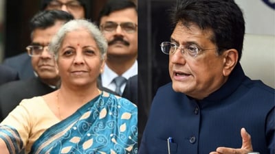 Finance minister Nirmala Sitharaman, commerce and industry minister Piyush Goyal (HT)