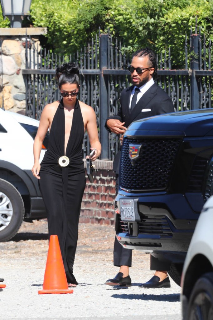 Ali and Jalen Brunson attends as Jordyn Woods and Karl-Anthony Towns tie the knot during an intimate, star-studded wedding ceremony in Malibu, California. 