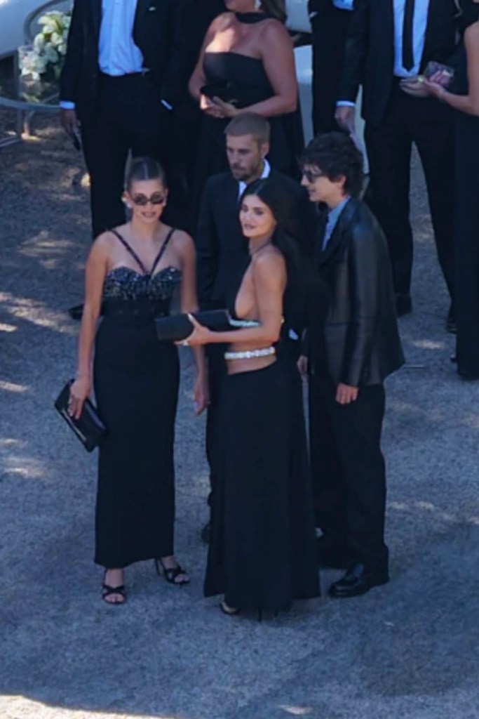 Hailey and Justin Bieber, Kylie Jenner, and Timothee Chalamet attends as Jordyn Woods and Karl-Anthony Towns tie the knot during an intimate, star-studded wedding ceremony in Malibu, California. 