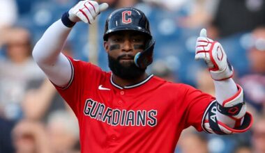 Jo Adell hits 455-foot homer before exiting Guardians' win