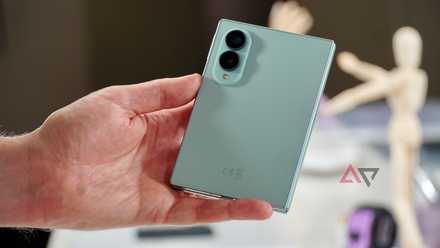 A person holding the Samsung Galaxy Z Fold 8
