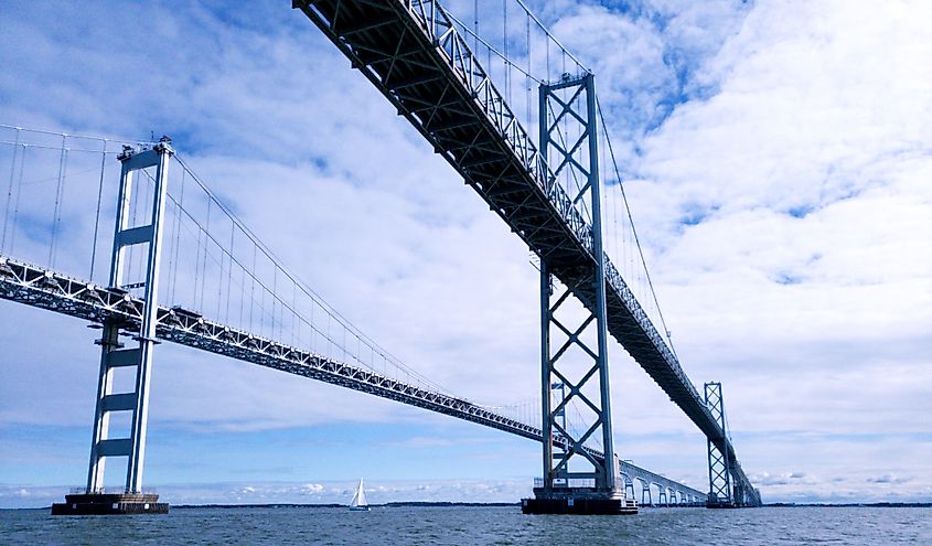 The Chesapeake Bay Bridge in Maryland
