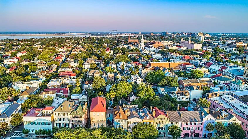 Historic waterfront homes in Charleston, South Carolina.