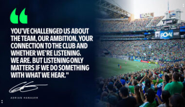 An Open Letter to the Sounders Community