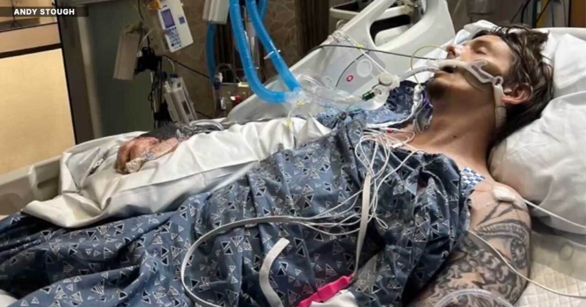 Local man 'lucky to be standing here' after surviving flesh-eating bacteria