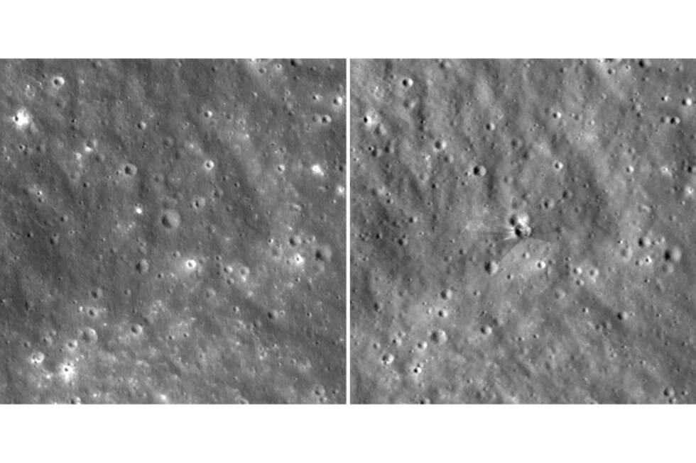 New images show moon crater carved by SpaceX rocket