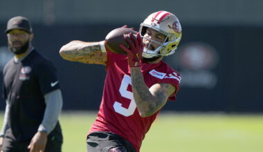 Mike Evans, Quentin Johnston exit 49ers-Chargers joint practice early