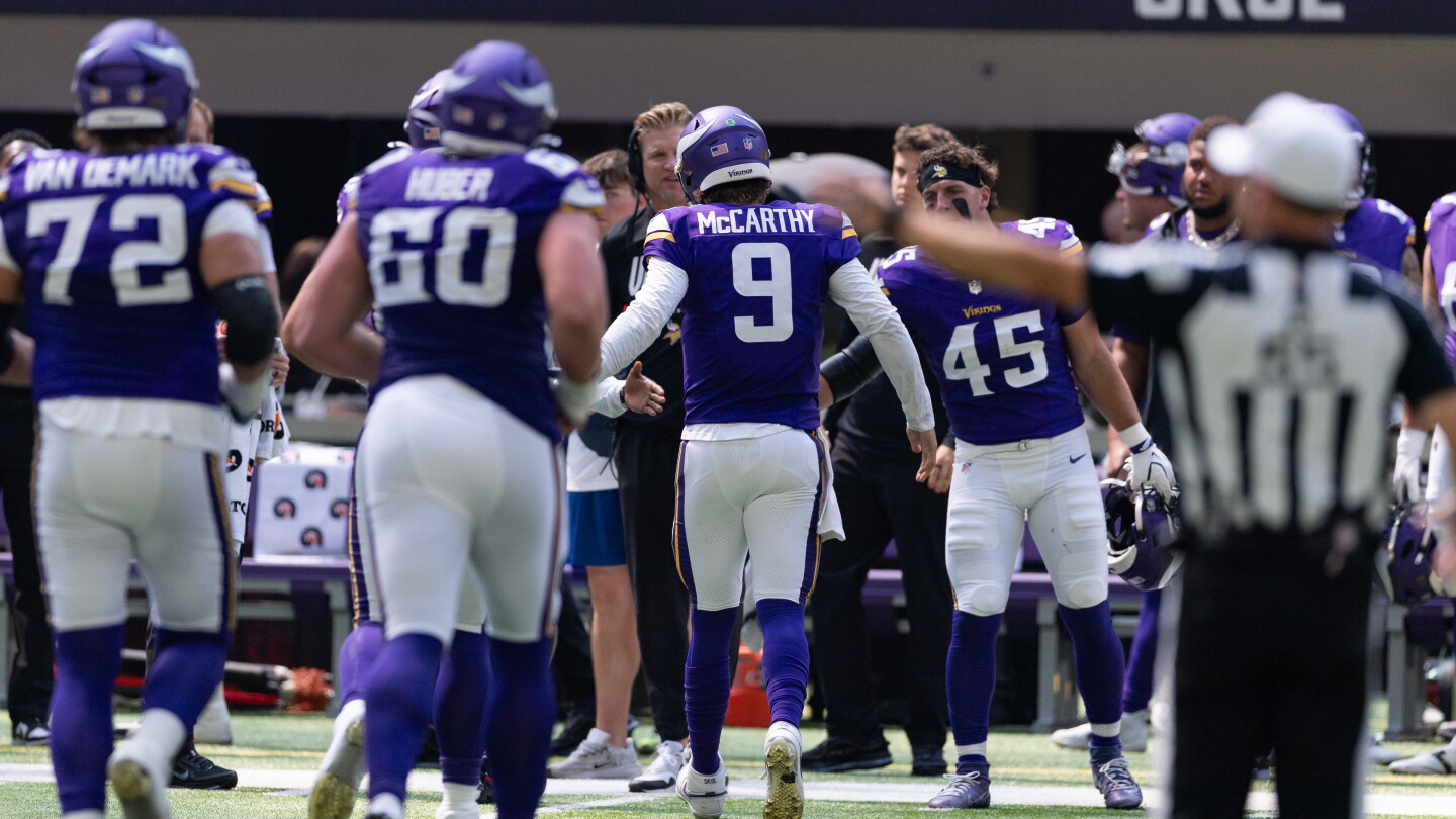 J.J. McCarthy won't play for Vikings in preseason finale, due to ankle injury