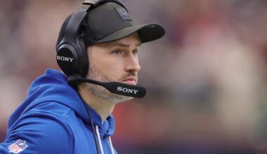 Colts special teams coach Brian Mason injured knee in sideline collision on final play