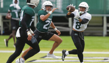Hawaii football team shows grit in first full-padded scrimmage