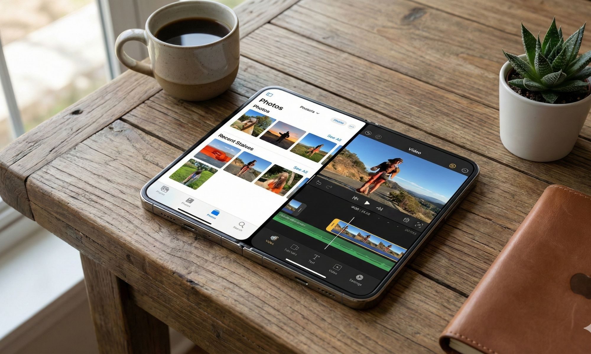 Foldable iPhone imagined by Gemini