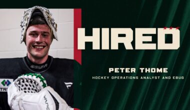 Minnesota Wild Names Peter Thome Hockey Operations Analyst and Emergency Backup Goalie