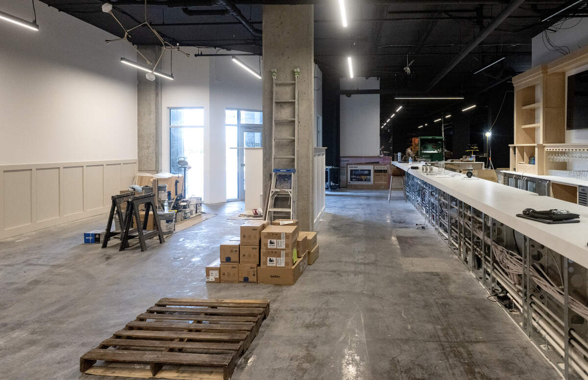 Construction continues for the restaurant and bar area of The Golf Loft on Wednesday, Sept. 2, 2026.