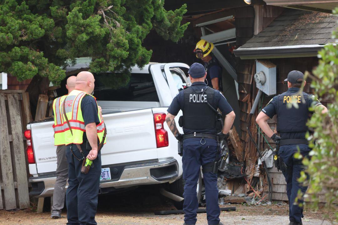 Truck crashes into Seaside house; one hospitalized