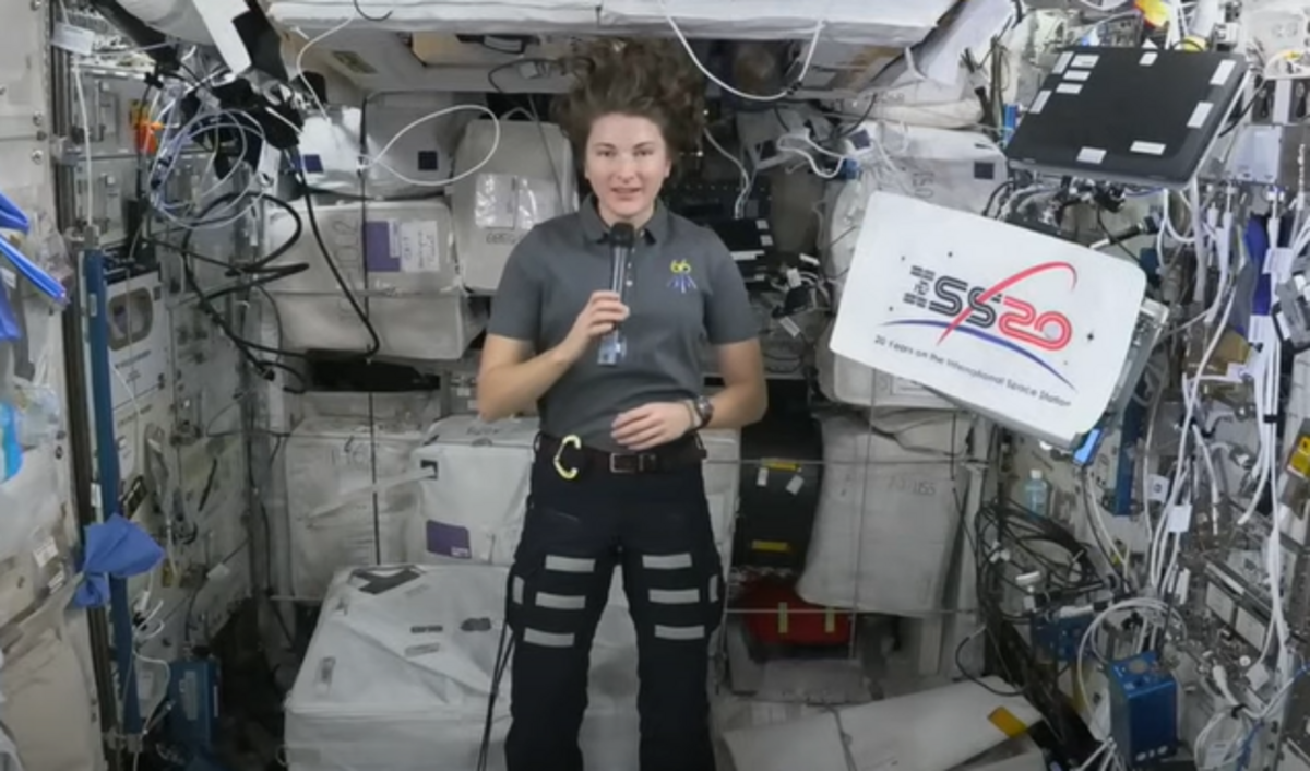 Richland astronaut Kayla Barron chatted from the International Space Station with then Washington Gov. Jay Inslee on Dec. 21, 2021, discussing research, STEM education and climate change.