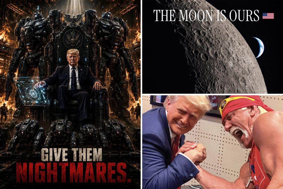 Trump posts images of annexing two countries, renaming a state and claiming ownership of the moon