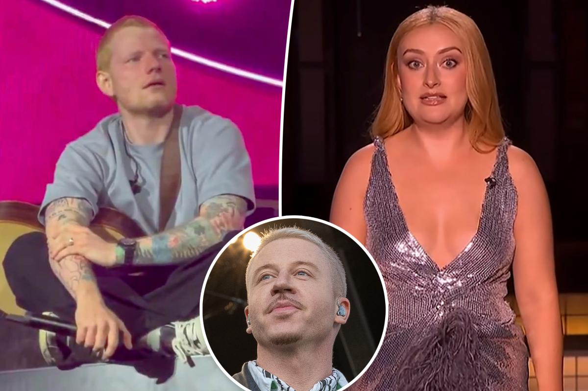Comedian roasts 'red-headed puppet' Ed Sheeran on 'SNL UK' after Macklemore drama